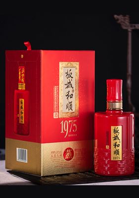 板城和順1975  喜宴喜慶版 38度  450ml 濃香型白酒 純糧食白酒紅盒（500ml*1瓶）