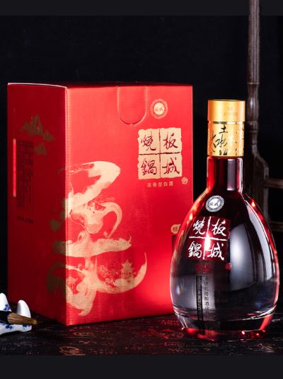 板城燒鍋酒 一品紅柔 39度 整箱4瓶 喜宴酒 450ml 純糧食濃香型白酒 整箱裝(450ml*1瓶 )